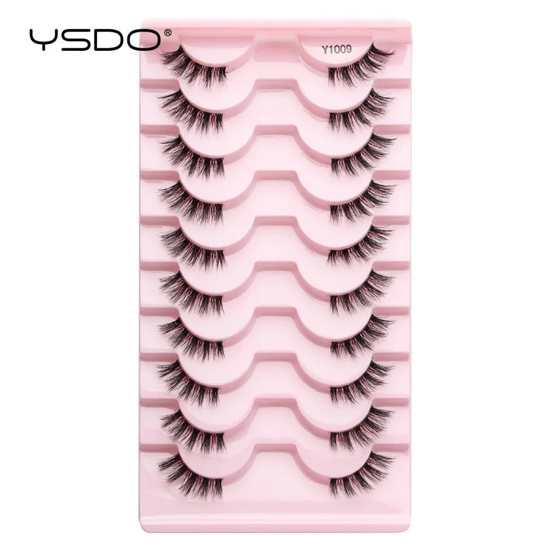 New Fox Half Eyelashes 3/10 Pairs 3D Mink Lashes Natural Eyelash Extension Cat Eye Eyelashes Makeup Tools faux Cils maquiagem - Blinksy